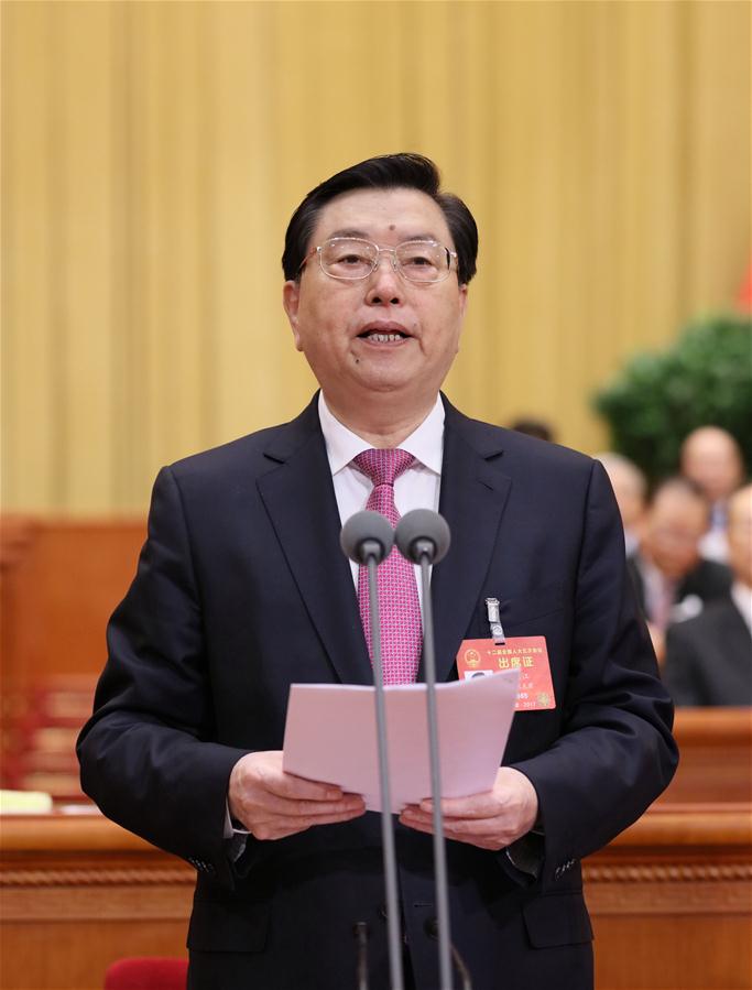 （兩會(huì)&middot;人大閉幕）（1）張德江主持閉幕會(huì)并講話