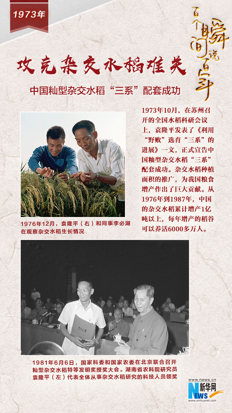 1973，攻克雜交水稻難關
