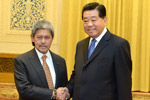 賈慶林會(huì)見(jiàn)文萊外交與貿(mào)易部長(zhǎng)
