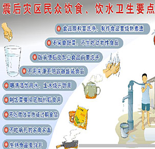 震后災(zāi)區(qū)民眾飲食、飲水衛(wèi)生要點(diǎn)