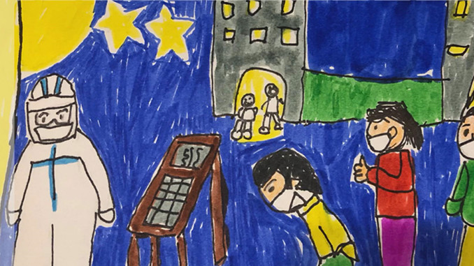 一筆一畫！童心致敬抗疫英雄