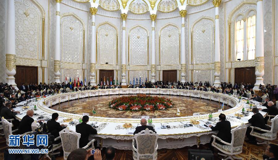 9月12日，上海合作組織成員國元首理事會第十四次會議在塔吉克斯坦首都杜尚別舉行。國家主席習(xí)近平出席會議并發(fā)表重要講話。新華社記者馬占成攝 