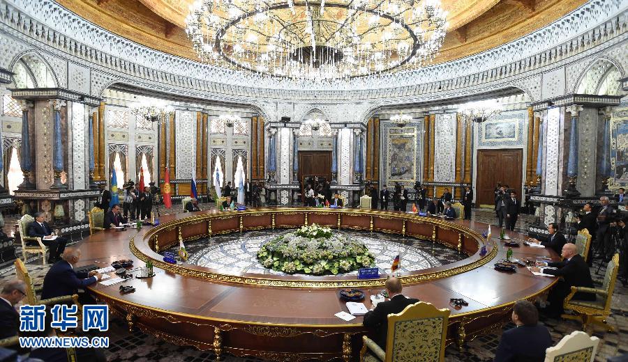 9月12日，上海合作組織成員國元首理事會第十四次會議在塔吉克斯坦首都杜尚別舉行。國家主席習(xí)近平出席會議并發(fā)表重要講話。新華社記者馬占成攝 