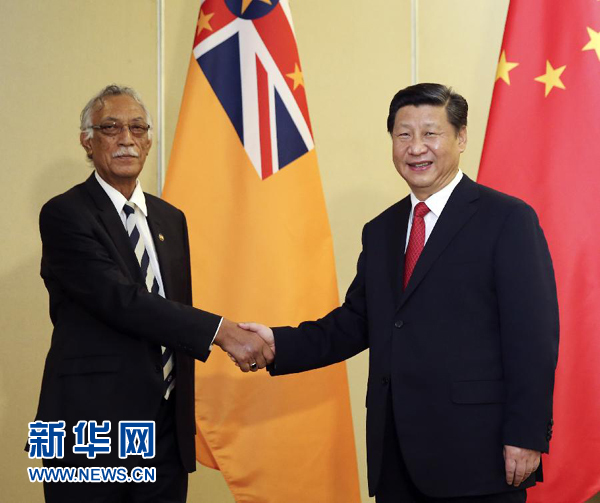 11月22日，國家主席習(xí)近平在斐濟楠迪會見紐?？偫硭Ｐ氯A社記者姚大偉攝 
