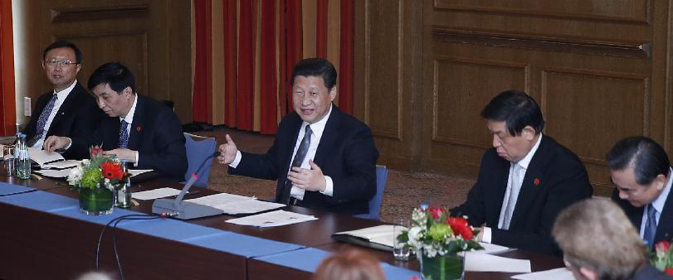 習(xí)近平同德國漢學(xué)家、孔子學(xué)院教師代表和學(xué)習(xí)漢語的學(xué)生代表座談