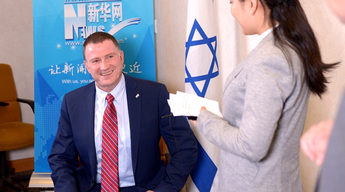 以色列議長(zhǎng)埃德?tīng)査固菇邮苄氯A網(wǎng)專(zhuān)訪(fǎng)